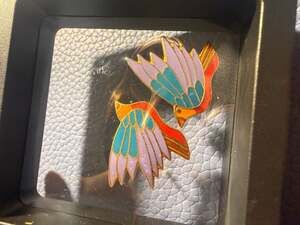 Vintage Laurel Burch Celeste Bird Cloisonné Post Stud Earrings